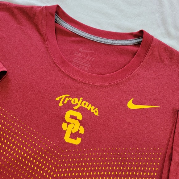 Nike Other - USC Trojans Shirt Mens 2XL Red Gold NCAA Football‎ Dri Fit Nike Athletic Tee